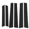 6 Pcs Side Door Window Cover Glossy Black Pillar Post