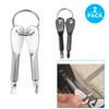 4PCS Mini Pocket Screwdriver Set Keychain Outdoor Tool Kit Stainless