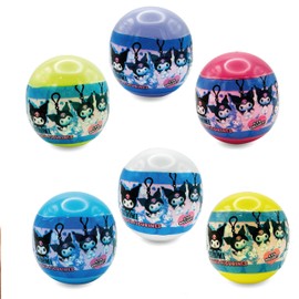 Lavatelli Kuromi Capsules 6.5 cm, Pack of 6, Party Bags Children's Birthday, Assorted Keychains, Kawaii Gadgets for Girls, Surprise, Gift Idea, Capsule Toys Set