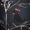 Sweet William Black Cocker Spaniel Christmas Decoration, Wood, 10x10x0.5 cm