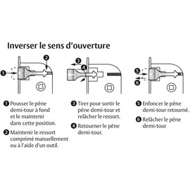 Yale Mortice Lock with Key 40mm Axle Chest 135mm - Y15R-A40/B/SC - Reversible Latch Round Gauntlet - Interior Door for Communication Bedroom Office - White with Strike Plate and Key