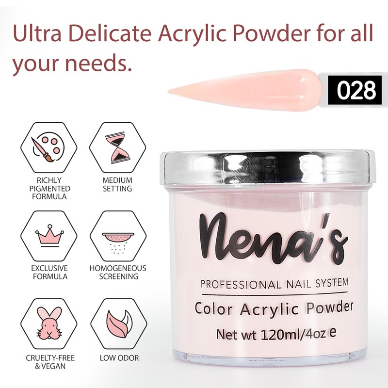 Nena's Superior Sculpting Powder Professional Acrylic Nail System wide color
