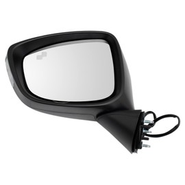 TRQ Left Mirror with Heat with Blind Spot Indicator Drivers Side Compatible with 2013-2015 Mazda CX-5 MA1320226