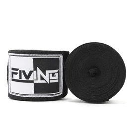 FIVING Vantage Boxing, Kickboxing, Simple Vantage, Fine Elasticity, 177.7 inches (450 cm), Velcro Type, 4 Colors Available, Set of 2 (Black)