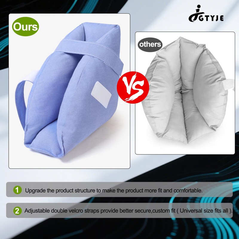 JGTYJE Heel Protectors Pillow for Pressure Sores - Adjustable Bed