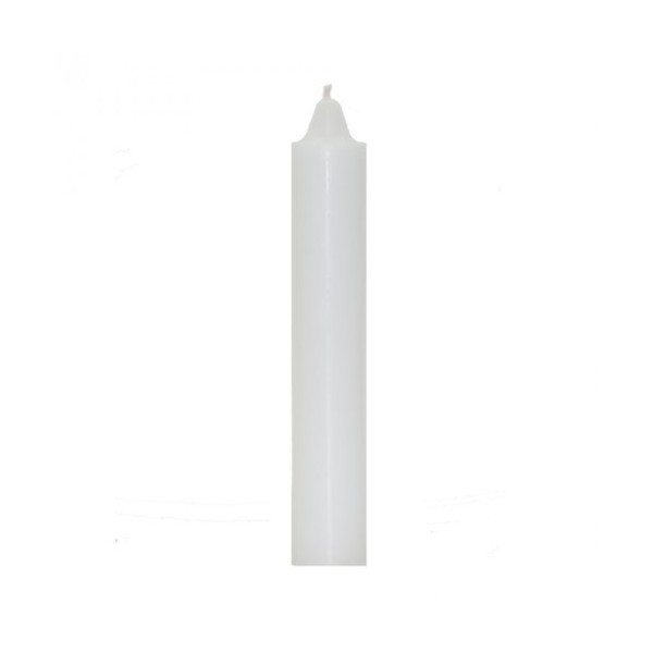 White Jumbo Candle ~ 9" X 1.5" ~ Pagan Hoodoo Wicca Spell Altar Witch