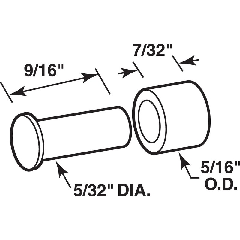 Prime-Line G 3031 Sliding Window Roller, with Axle Pins, 7/32