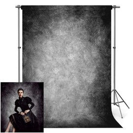 Econious Gradient Grey Portrait Backdrop - 1.5x2.2m Studio Props Photo Backdrop with Rod Pocket