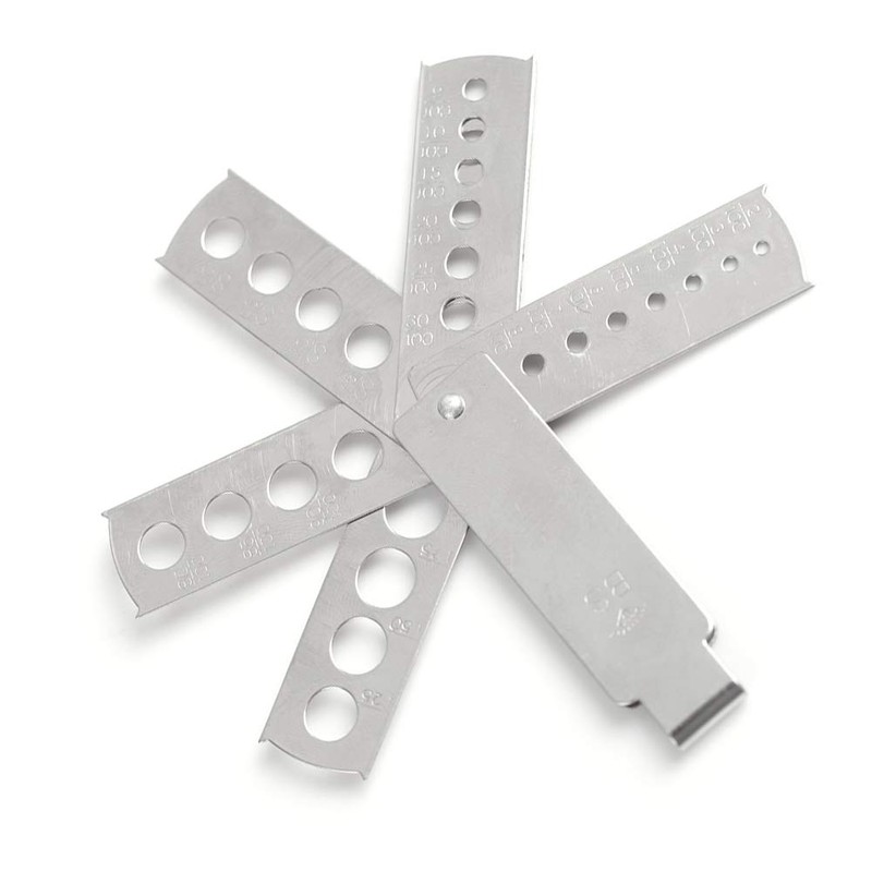 Rodipu Durable Fan Gauge, Silver Diamond Fan Gauge, Jewelry Tool