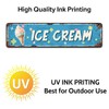 Ice Cream Embossed Metal Sign - Vintage Diner Ice Cream