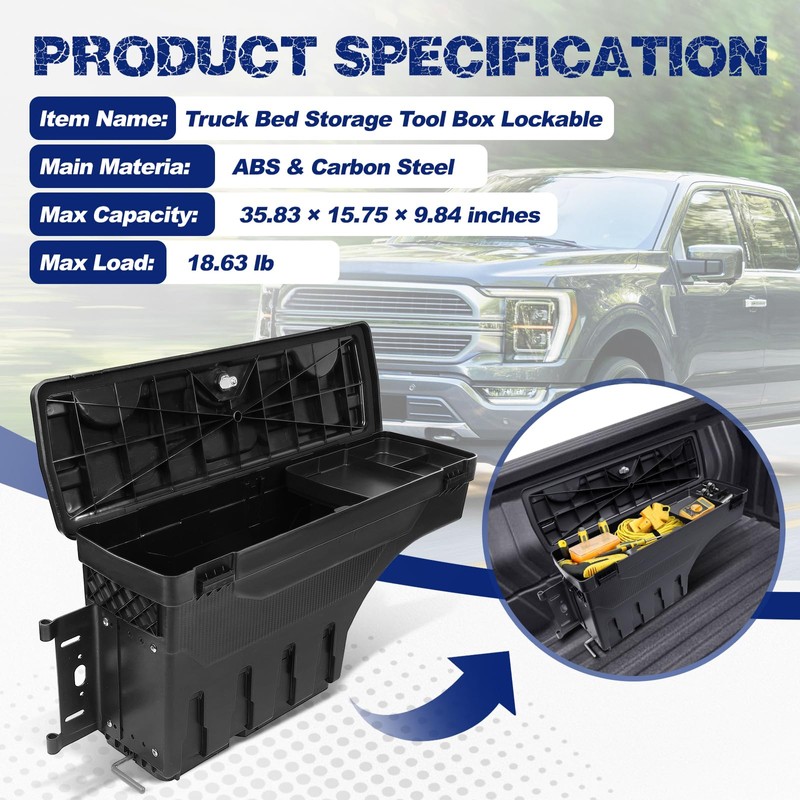 Orceed Truck Bed Storage Driver Side Truck Tool Box