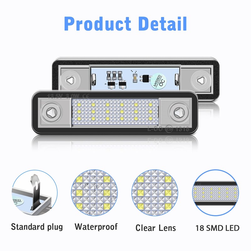 TECTICO 2 x SMD Ultra White LED Number Plate Light