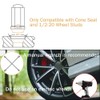 GAsupply Black Lug Nuts, 1/2-20 Closed End Bulge Acorn Lug