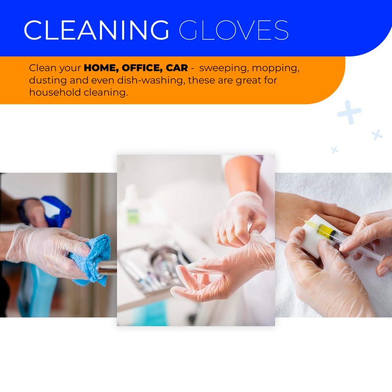 K-MART Gloveman Clear Vinyl Gloves (Box of 100) (S (Pack