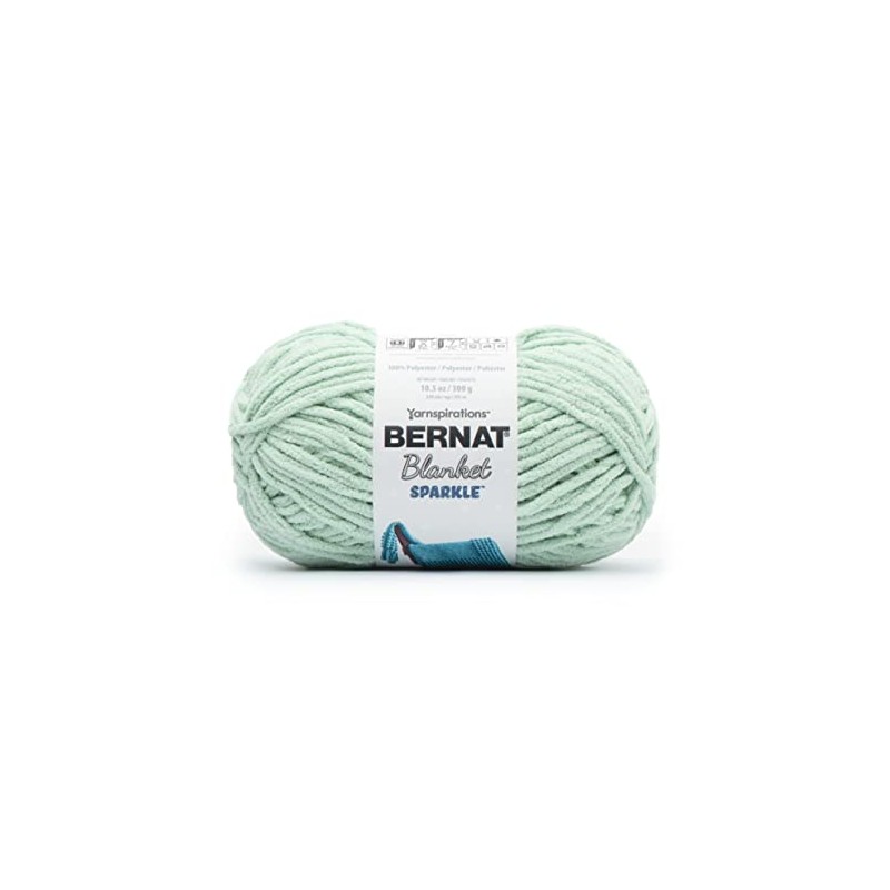 Bernat Blanket Sparkle 300g - Barely Green Sparkle