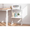aboxoo Desktop Printer Stand with 3 Tier Wood Storage Shelves,Under