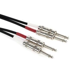 Pro Co Excellines Dual Instrument Patch Cable - 3 Feet Straight-Straight