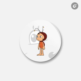 Unbranded Maya The Bee Cartoon Lara | 4'' X 4'' Round Decorative Magnet