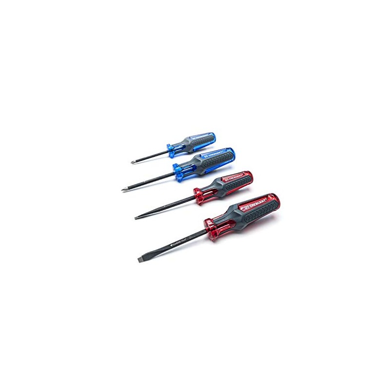 Crescent 4 Pc. Phillips/Slotted Co-Molded Diamond Tip Screwdriver Set -