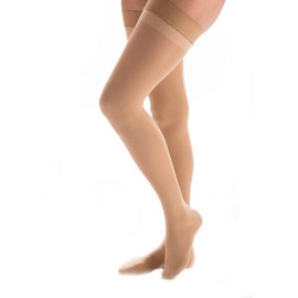 Carolon Health Support Full Length Thigh High Compression Stocking, Beige, C Regular - 1 Pair