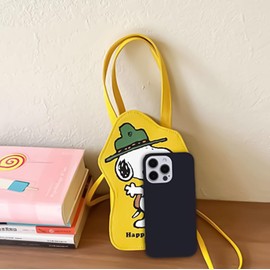 hgTUP Snoopy Shoulder Bag, Body Bag, Lightweight, Crossbody Bag, Crossbody Bag, Snoopy Body Bag, Shoulder Bag, Snoopy Crossbody Bag, orange