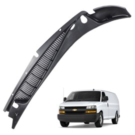 MUCO Front Windshield Cowl Cover Panel 25826329 Left Driver Side Compatible with Chevy Express/GMC Savana 1500 2500 3500 Van 1996-2006 2007 2008 2009 2010 2011 2012-2020 Gloss Black