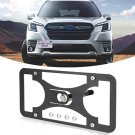 Front License Plate Bracket- Bumper Mounting, No Drill Front License Plate Bracket，Car Plate Frame Kit Fit for Subaru Forester 2015-2023，Installs in Seconds