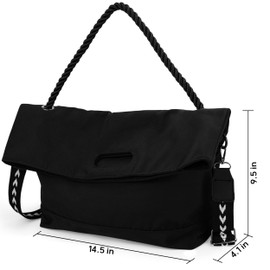 Farcauo Canvas Purse for Womens Crossbody Bags for Women Vintage Women's Tote Bag Large Shoulder Bag Stylish Work Handbag with 2 Shoulder Strap