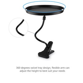 Car Food Tray/Desk 360º Adjustable,Snack Tray,Drink Tray Non-Slip,Black