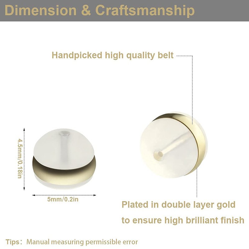 Earring Backs Rubber Earring Backs for Studs, KMEOSCH Hypoallergenic Soft