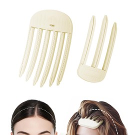 2Pcs Volumizing Hair Clips for Women,Easy High Crown Volume Tool, No Crease Hair Root Lifting Clips for a Natural Puffy Lazy Hairstyle, White