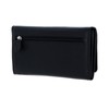 H.I.S Wallet with Flap Black, black, Elegant