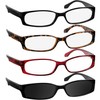 TruVision Readers Reading Glasses - 9503H -Black-Tort-Red-1Blk Sun-1.50
