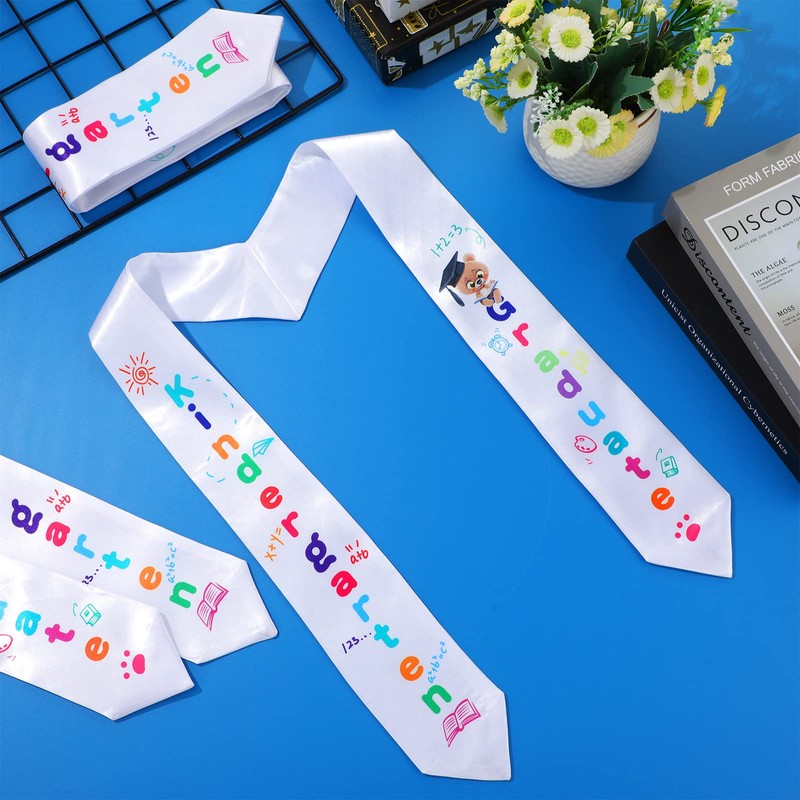 Therwen 24 Pcs Kids Graduation Stole Kindergarten Printed Mexican Graduation