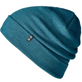 Enter the Complex® Merino Beanie, Merino Hat Made of 100% Merino Wool, Warm and Thin, Two-Layer, Men and Women - petrol