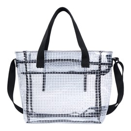 NOTAG Engineer Bag, Shoulder Bag, 2-Way Handbag, Anti-Static, Clean Bag, Transparent, Large, Wide Gusset, Tool Bag, Clean Room, Work, Construction, Work (Black), Black