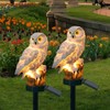 DOUBLE 2 C Solar Garden Light Outdoor, Owl Solar Garden