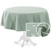 H.VERSAILTEX Round Linen Textured Table Cloth Thick Fabric Wrinkle Free