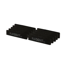 FLEXVIT Mini Fitness Band Set of 10 Professional (Black) Fitness Bands for General Stabilisation Exercises, Stretching, Activation and Mobilisation, 6 Strengths, for Beginners and Professionals,
