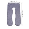 LNGJIN U-shaped pillowcase for pregnancy pillow, 140 x 80 cm,
