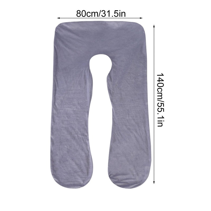 LNGJIN U-shaped pillowcase for pregnancy pillow, 140 x 80 cm,