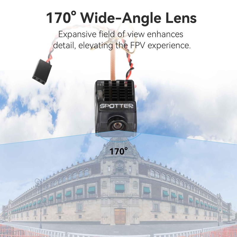 RunCam Spotter V2 FPV Camera and Transmitter,5.8G Micro FPV AIO