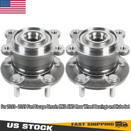 ZERO TOWN For 2013 - 2019 Ford Escape Lincoln MKC AWD Rear Wheel Bearings and Hubs Set