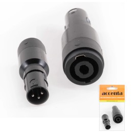 Accenta Male XLR to Male Speakon Connector