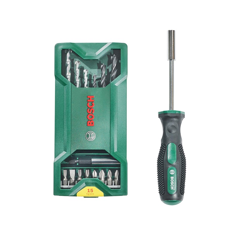 Bosch 15+1-Piece Mini X-Line Mixed Set + Screwdriver (for Wood