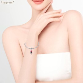 HappyStar Charms Pendant, 925 Silver for Bracelets, Red Charm Pendants, Beads Charms, Compatible with European Bracelets and Necklaces for Women, Sterling Silver