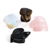 YGLINE Gemstone Crystal Animal Totem Spirit Stone Figurine (Eagle-Rose Quartz)