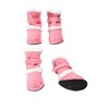 Pet Life DPF08334 Duggz Snuggly Shearling Dog Boots, Medium, Pink/White