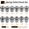 sourcing map 12pcs Spring Collet Chuck ER25 1/2" - 17/32"