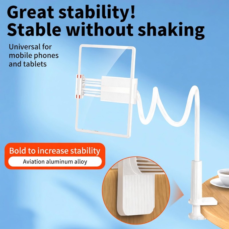 YTDSUP Gooseneck Tablet Stand Holder for Bed, Long Arm Clamp